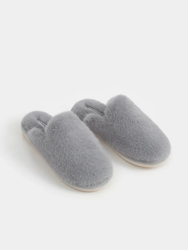 Әйелдер тәпішкелері, үйге арналған, өлшемі 40-41, жасанды үлбір, сұр, Mules, image-5