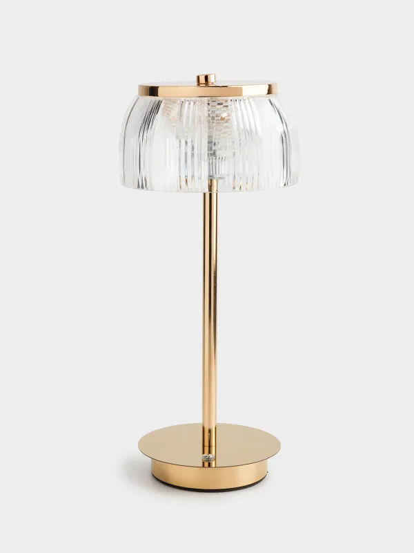 Светильник сенсорный, 31 см, беспроводной, металл/пластик, золотистый, Торшер, Fantastic gold, image-0