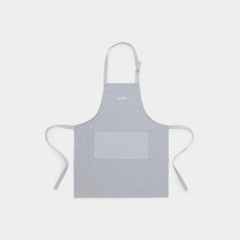 Фартук, 70x85 см, хлопок, светло-серый, Полосы, Stripe kitchen