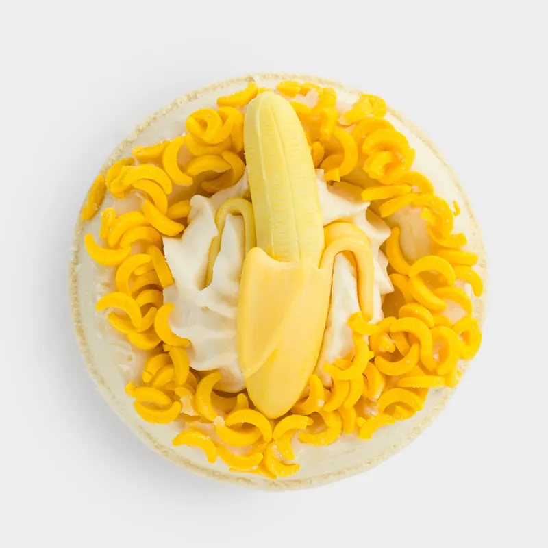 Ваннаға арналған бомба, 130 гр, ойыншығы бар, сары, Банан және ваниль, Банан, Fruits spa