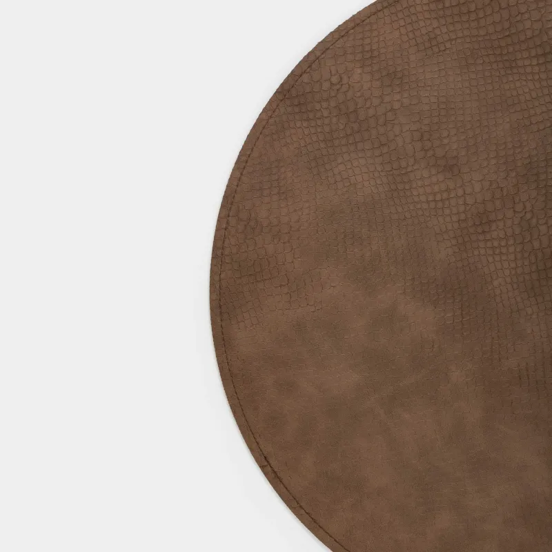 Аспаптарға арналған майлық, 38 см, екі жақты, ПВХ, дөңгелек, жасыл/қоңыр, Жылан қабыршақтары, Rock, image-3