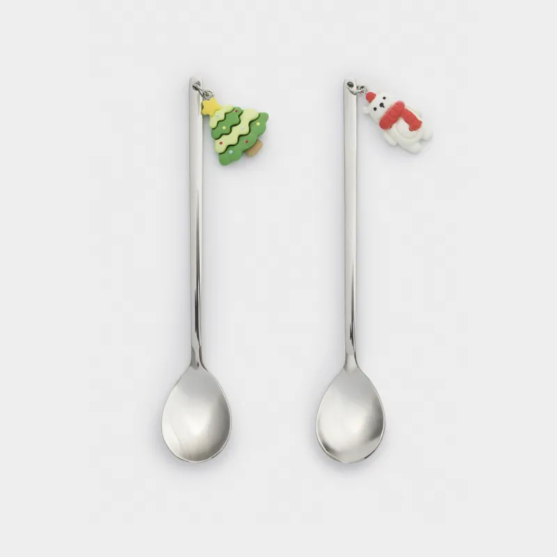 Десерт қасығы, 14 см, 2 дана, болат, күміс, Қонжық/Аққұтан, Funny friends