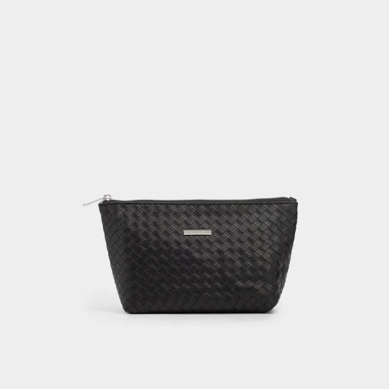 Косметикалық сөмке, 26х13 см, полиуретан, қара, Sennit