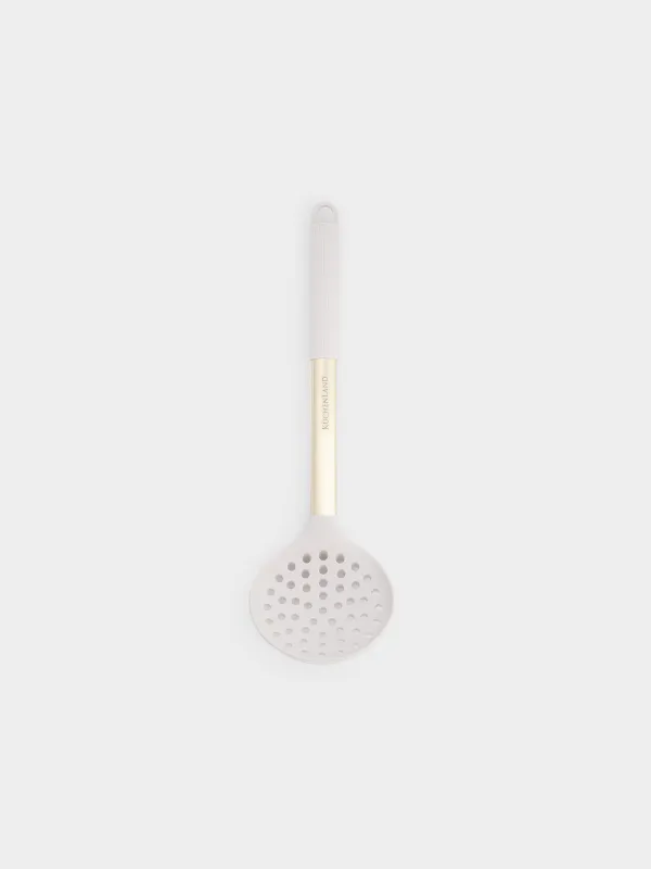 Шумовка, 33 см, силикон/сталь, молочно-золотистая, Apiro, image-0