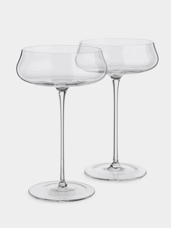 Бокал-креманка для шампанского, 330 мл, 2 шт, кристальное стекло, Montello, image-1