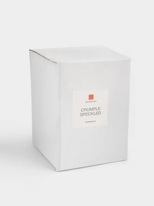 Косметикалық щеткаларға арналған стенд, 12 см, керамика, сүт түстес, дақтары бар, Crumple speckled, image-3