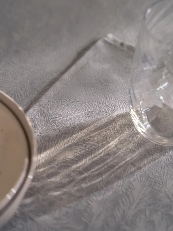 Салфетка под приборы, 30х45 см, жаккард, полиэстер, прямоугольная, серая, Шишки, Spruce cones, image-3