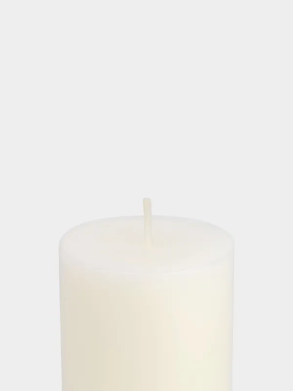 Хош иісті шам, 10 см, цилиндр тәрізді, ақ, Ruby Mandarin Bellini, Luxury white, image-1