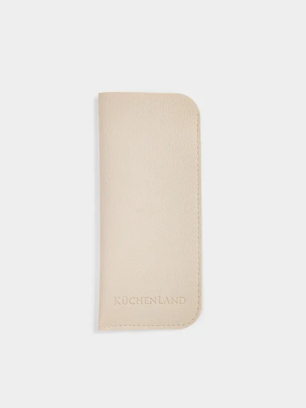 Футляр для очков, 18x8 см, полиуретан, бежевый, Memo, image-0