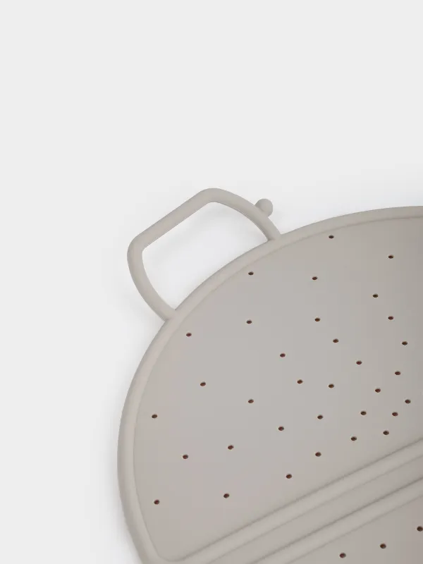 Табаға арналған бөлгіш қақпақ, 31 см, жиналмалы, силикон, сұр-қоңыр, Soft kitchen, image-1