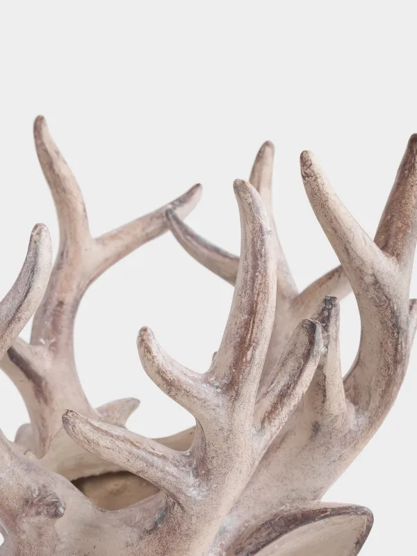 Сәндік ваза, 40 см, полирезин, қоңыр, Бұғы басы, Deer, image-4