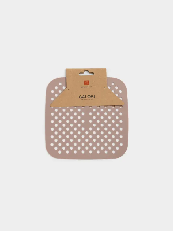 Ауа қуырғышқа арналған астар, 19х19 см, силикон, шаршы, сарғылт-қоңыр, Galori, image-3