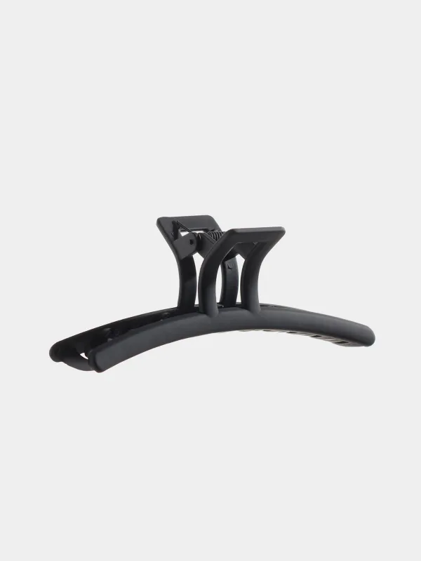 Заколка для волос, 11 см, пластик, черная, Крабик, Basic, image-1