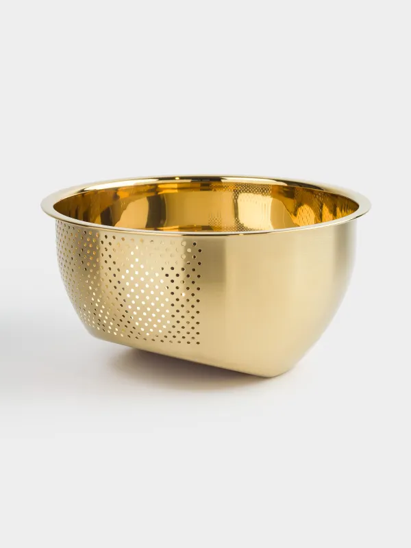 Тостаған-дуршлаг, 23 см, болат, алтын, Classic gold, image-0