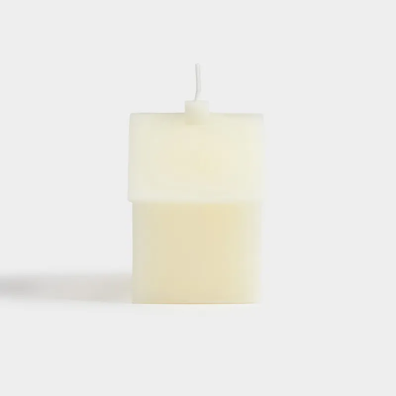 Свеча, 9 см, белая, Домик, House shape, image-1