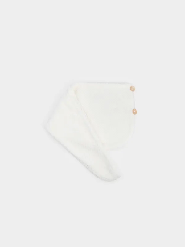 Шашқа арналған сәлде-орамал, 62х24 см, микроталшық, сүт түсті, Fiber spa, image-1