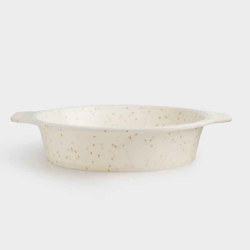 Форма для выпечки, 25 см, силикон/сталь, круглая, молочная, в крапинку, Bakery speckled