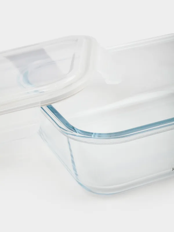 Контейнер, 1,4 л, с клипсами, стекло Т/пластик, прямоугольный, Clip, image-3