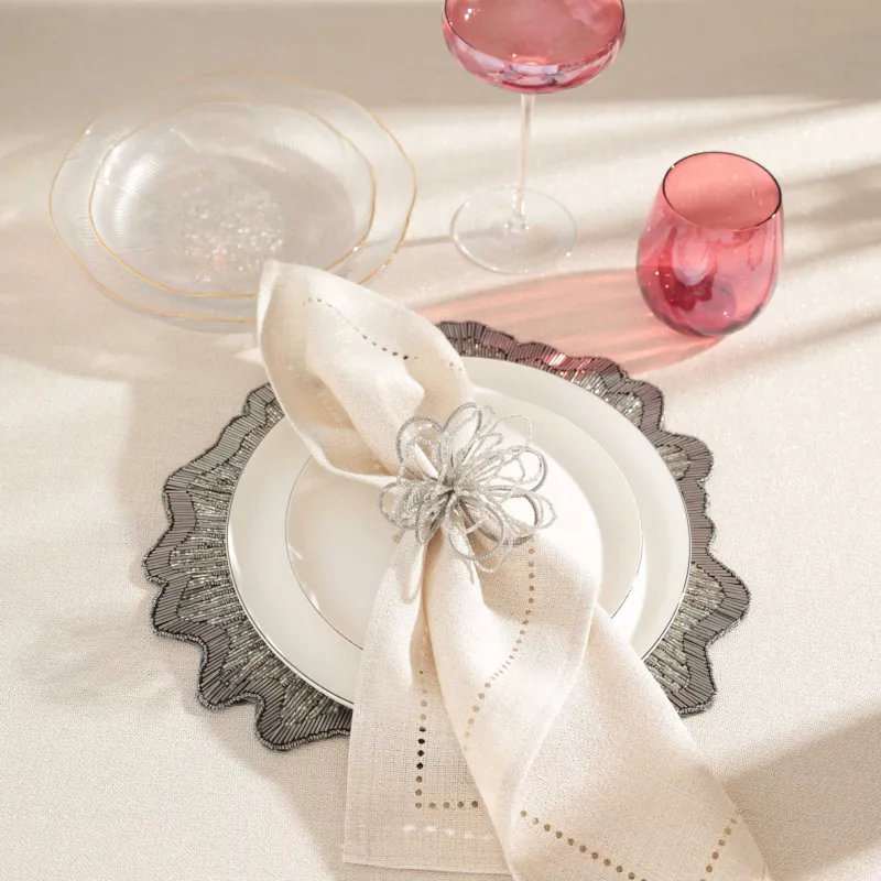 Аспаптарға арналған майлық, 36 см, бисер, бұйра, сұр-күміс, Art beads-t, image-4