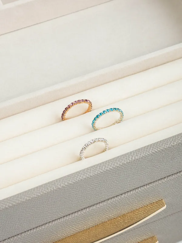 Зергерлік қорап, 27х14 см, жасанды былғары/МДФ, сұр, Premiere, image-6