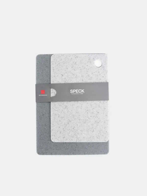 Кесу тақтасы, 19/24 см, 2 дана, пластик, тікбұрышты, сұр, дақ, Speck, image-4