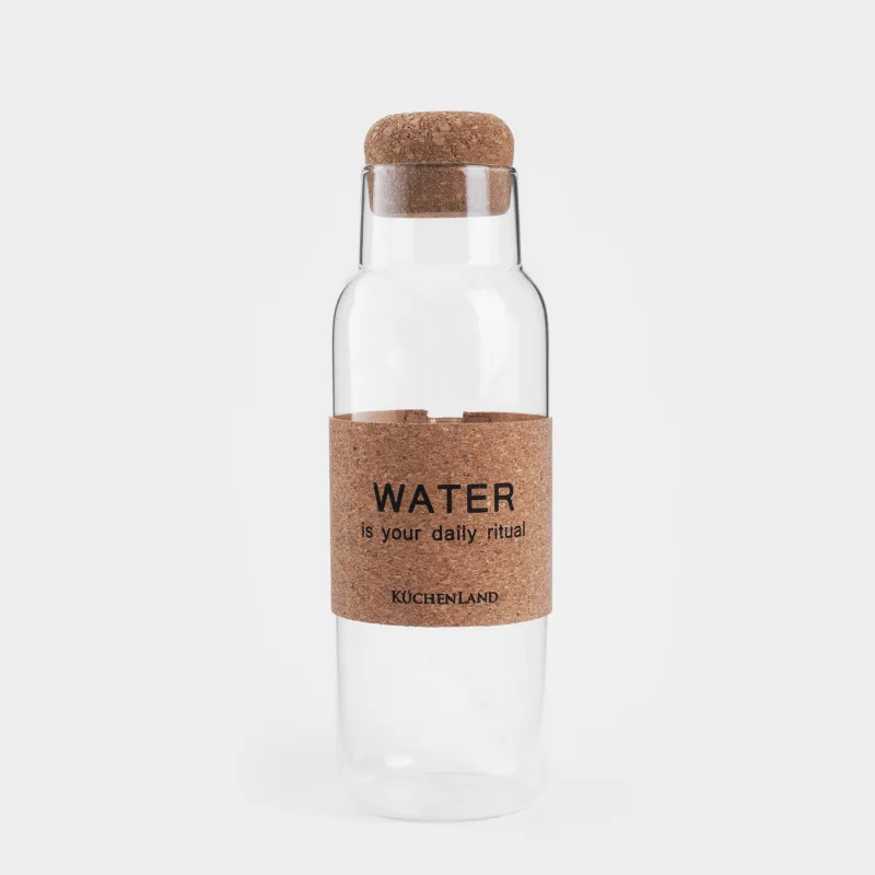 Сусын бөтелкесі, 1,25 л, зарф қосылған, Шыны Б / тығын, Clear font