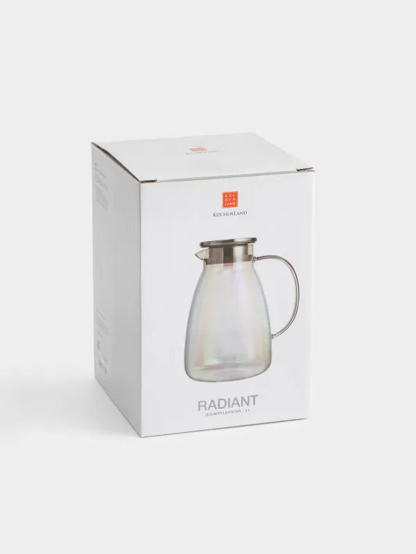 Құмыра, 2 л, сүзгі қақпағы, пайдаланылған Шыны / Болат, Інжу-маржан, Floyd polar, image-5