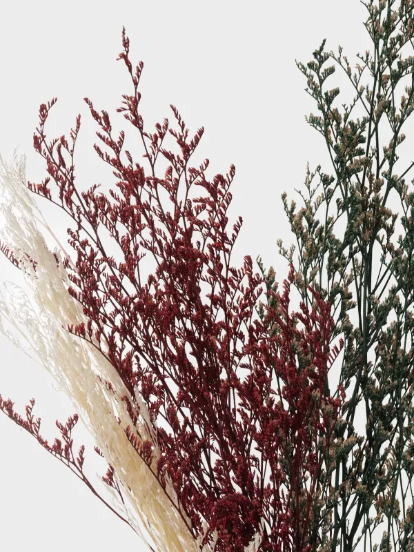 Сәндік гүл шоғы, 60 см, кептірілген гүлдер, Лаванда және сұлы, Dried flower, image-3