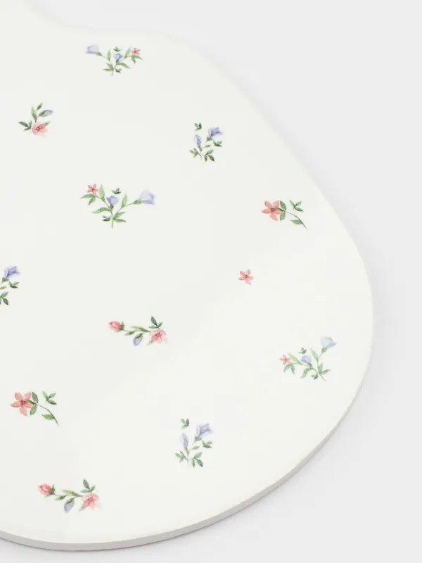 Ыстыққа арналған тұғыр, 15х21 см, керамика/тығын, ақ, Нәзік гүлдер, El floria, image-3