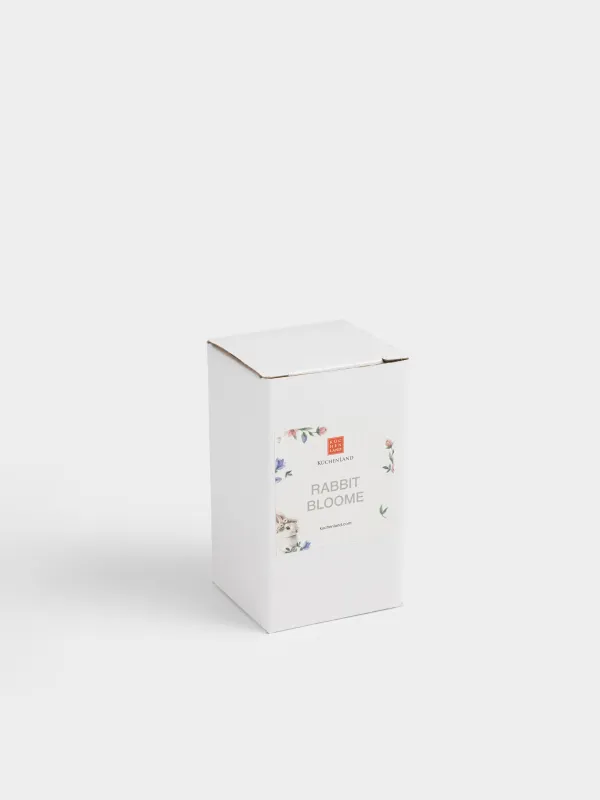 Емкость для соли или перца, 9 см, керамика D, молочная, Кролик с цветами, Rabbit bloome, image-4