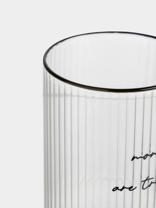 Стакан, 420 мл, Moments are treasure, Ribby font, image-2