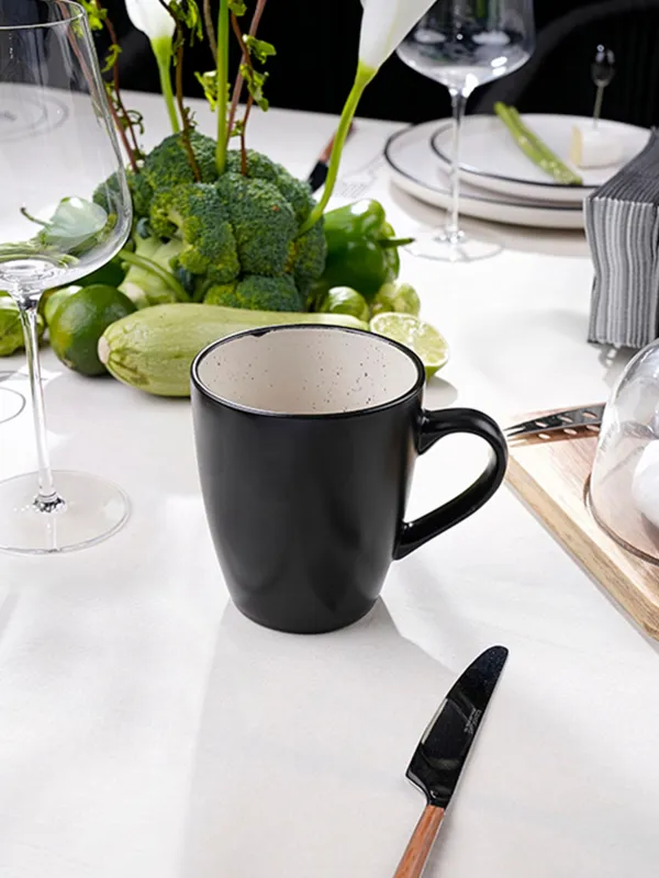 Кружка, 400 мл, 2 шт, керамика, черно-белая, в крапинку, Isernia, image-6