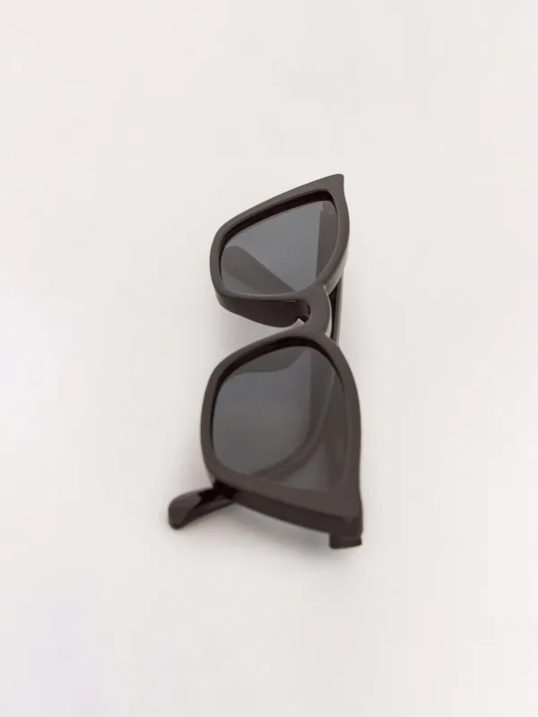 Күннен қорғайтын көзілдірік, пластик, қара және сұр, Мысық көзі, Nifty, image-2