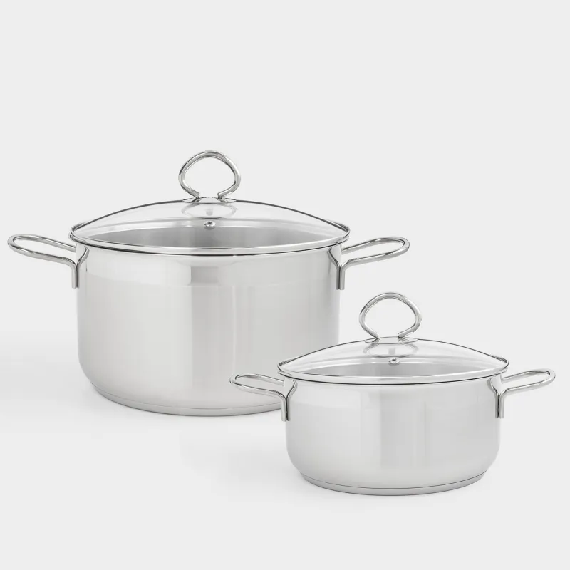 Ыдыс-аяқ жинағы, 2 зат, болат/шыны, Egoist lite