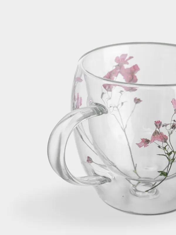 Саптыаяқ, 250 мл, 2 дана, шыны Б, ішінде кептірілген гүлдері бар, Air decor, image-3