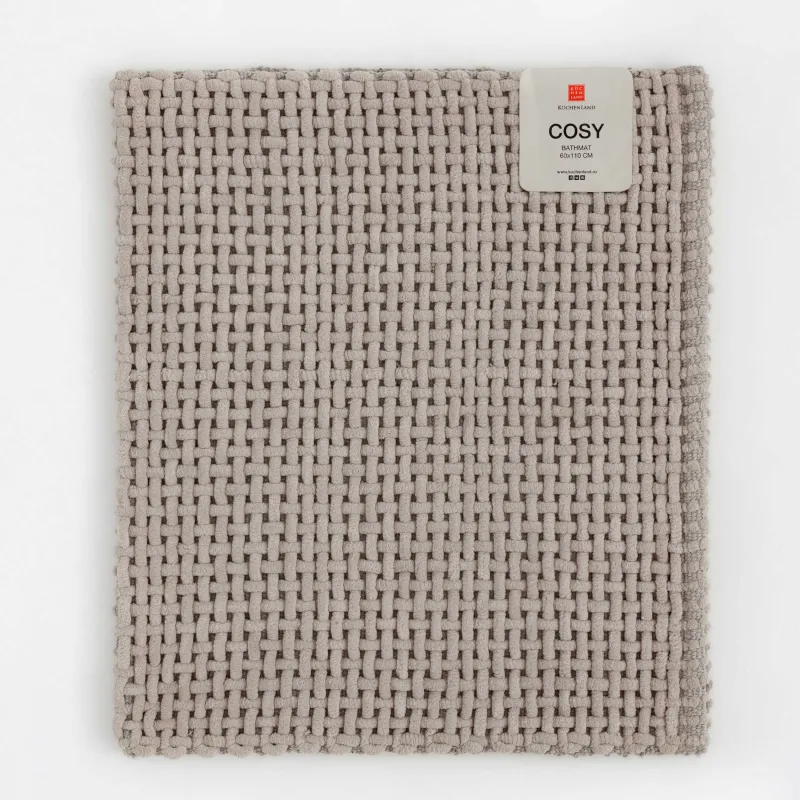 Кілемше, 60х110 см, сырғанауға қарсы, полиэстер / мақта, бежевый, тор, Cosy, image-5
