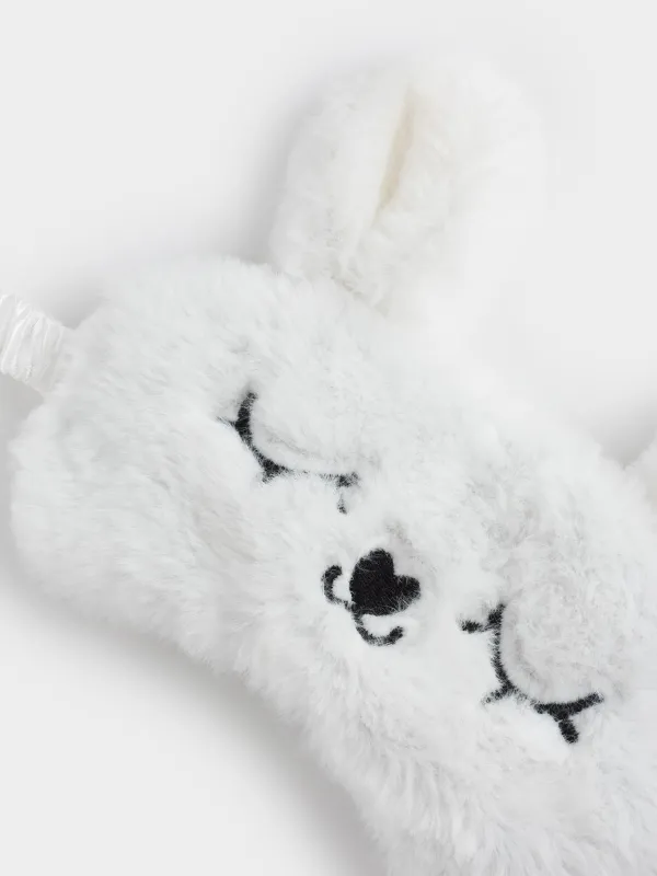 Ұйқыға арналған маска, 18 см, полиэстер/жасанды үлбір, сарғылт-қоңыр, Қоян, Rabbit, image-5