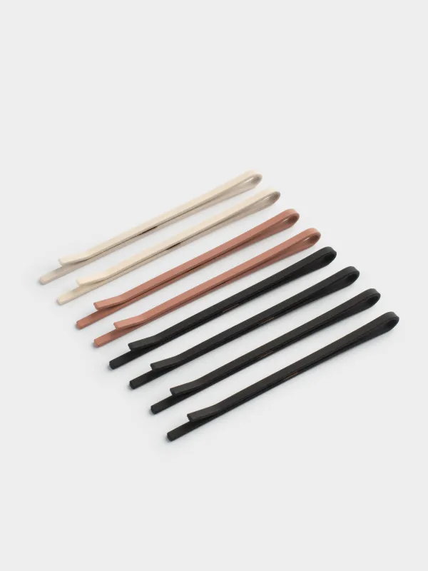 Шашқа арналған шаш қыстырғыш, 8 см, 8 дана, металл, аралас, Көрінбейтін, Basic, image-1