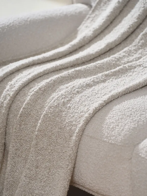 Плед, 130х170 см, с бахромой, полиэстер, песочно-молочный, Nordkap, image-4