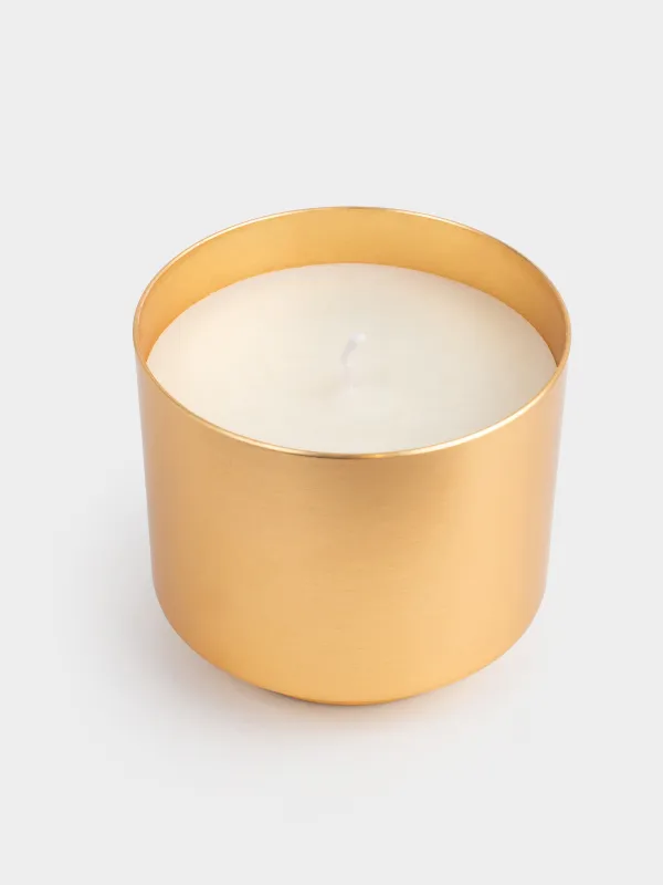 Хош иісті шам, 8х7 см, шам ұстағышта, металл, алтын түстес, Black Opium, Galore candle, image-3