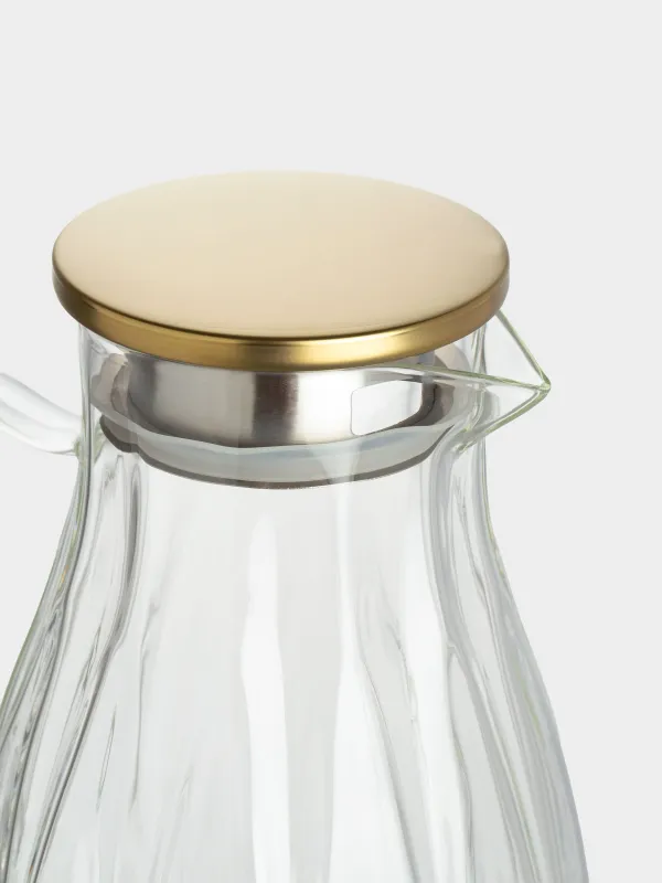 Кувшин, 2 л, с крышкой-фильтром, стекло Б/сталь, Ledge, image-6