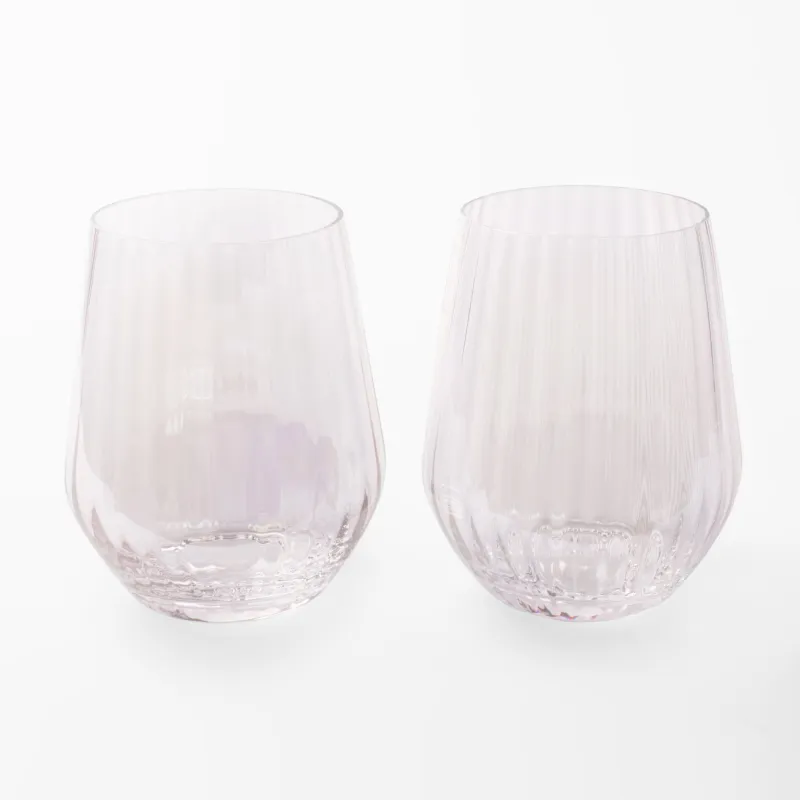 Стакан, 11 см, 450 мл, 2 шт, стекло, перламутр, Lombardy R polar