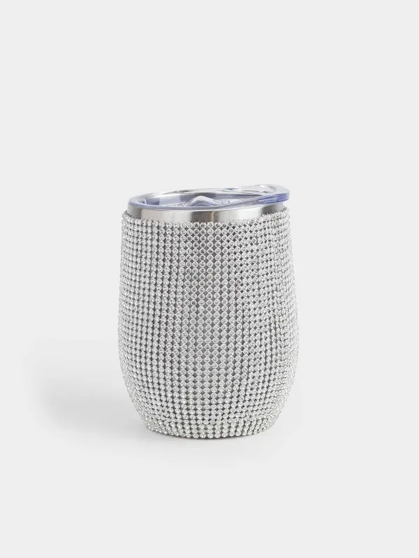 Термо саптыаяқ, 350 мл, болат/страздар, алтын, Crystal decor, image-3