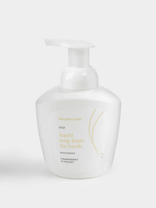Қолға арналған сабын-көбік, 400 мл, диспенсері бар, Йогурт пен құлпынай, Step, image-0