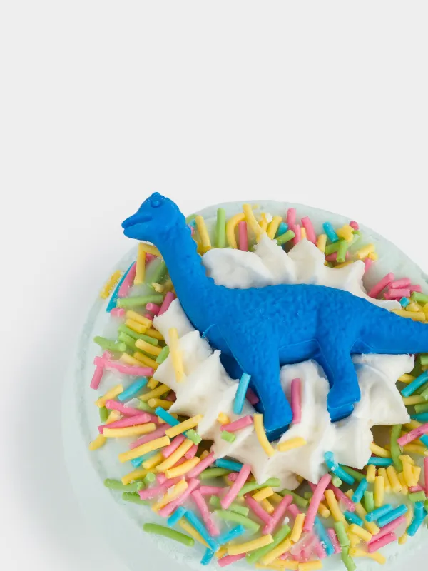 Бомбочка для ванны, 130 гр, с игрушкой, голубая, Ежевика, Динозавр, Dino, image-4