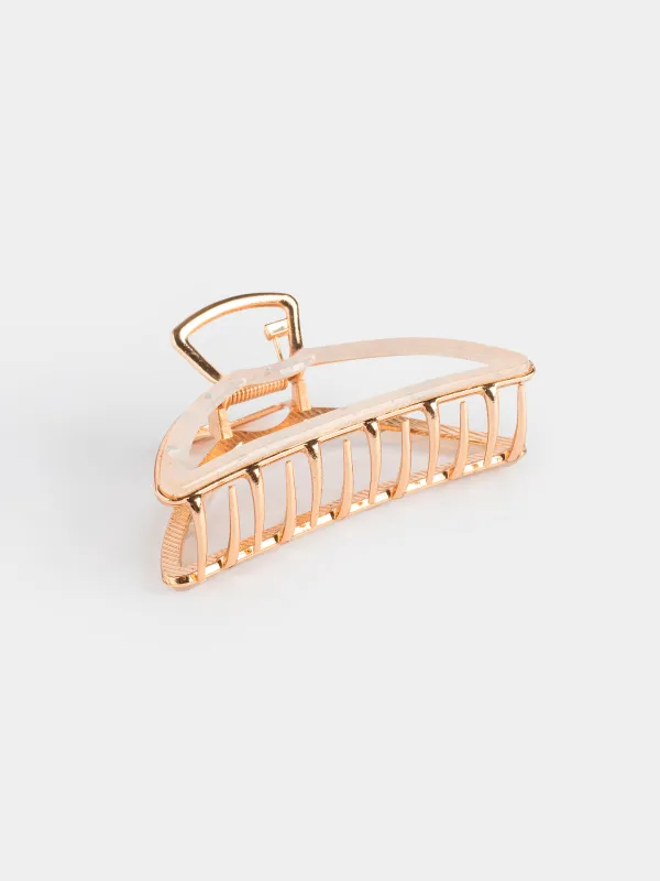 Шаш қыстырғыш, 10 см, акрил/металл, алтын, краб, Glam, image-2