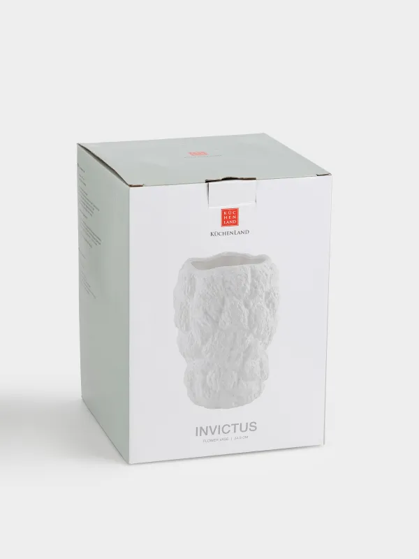 Ваза для цветов, 25 см, в крапинку, Камень, Invictus, image-3