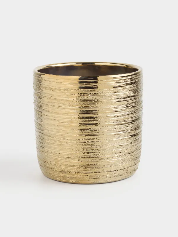 Гүл құмырасы, 14х14 см, керамика, алтын, Galore, image-0