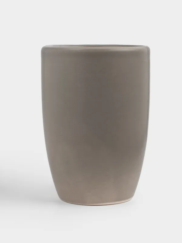 Жуынатын бөлмеге арналған стақан, 10 см, керамика, сарғылт-қоңыр сұр, Giza, image-3