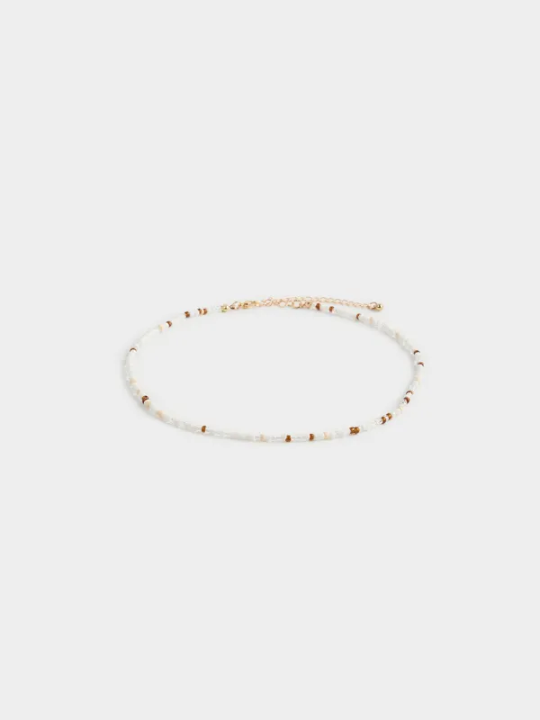 Цепочка, 45 см, пластик, цветная, Pearl color, image-1